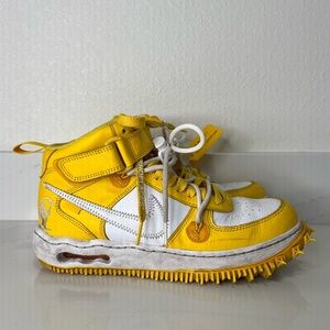 Nike Air Force 1 Mid SP  Off-White Varsity Maize Size 7.5 - Box Included